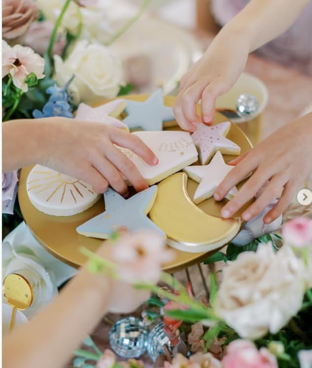 3 Pieces Star, Moon and Cloud Cookie Cutters Stainless Steel Biscuit Cutters Molds Shapes for Baby Shower or Gender Reveal Party