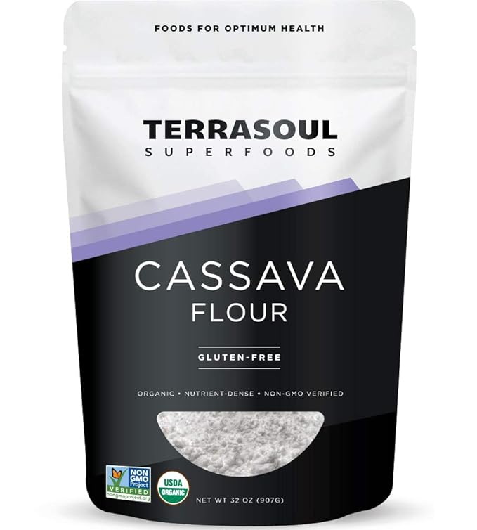 Terrasoul Superfoods Organic Cassava Flour, 2 Lbs - Tested Gluten-Free | Smooth Texture | Wheat Flour Substitute