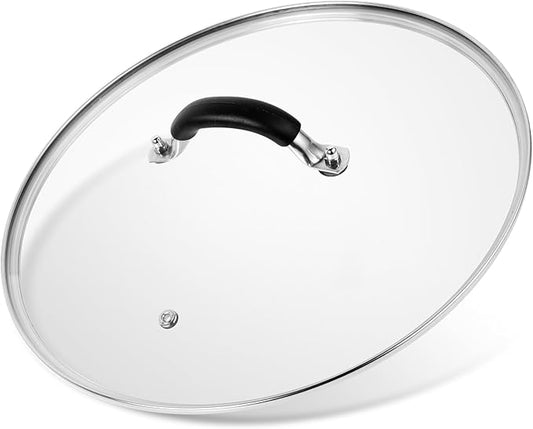 8 Inch Pan Lid - Glass Lid with Stainless Steel Handle for Frying Pan and Pots (8" Lid)