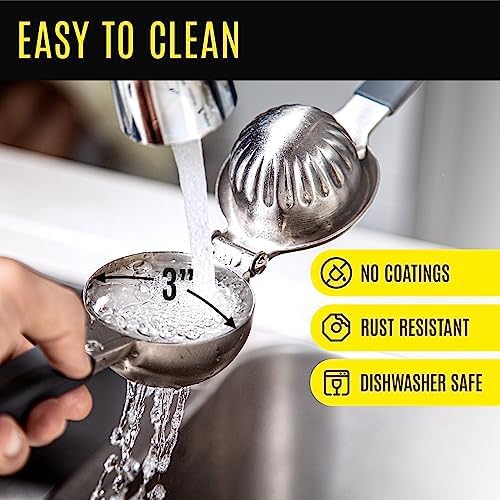 Stainless Steel Lemon Squeezer Press - No Seeds, Pro-Grade, Effortlessly Get Every Drop - Manual Non-Slip Grip Design - Lemon Lime Squeezer, Orange, and Citrus Fruit Hand Held Lemon Juicer Squeezer