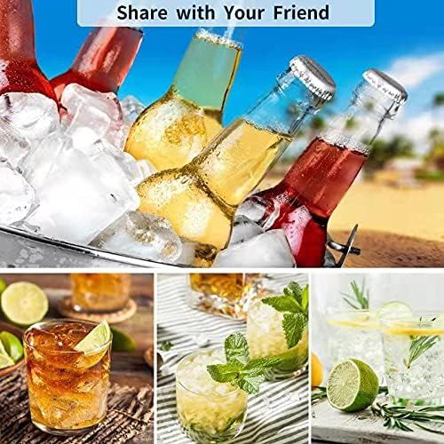 Ice Cube Trays Set of 2, Easy Release 15 Flexible Silicone Ice Cube Molds with Removable Lid Reusable Freezer Ice Trays Stackable for Whiskey, Baby Food, BPA Free (BLUE+GRAY)