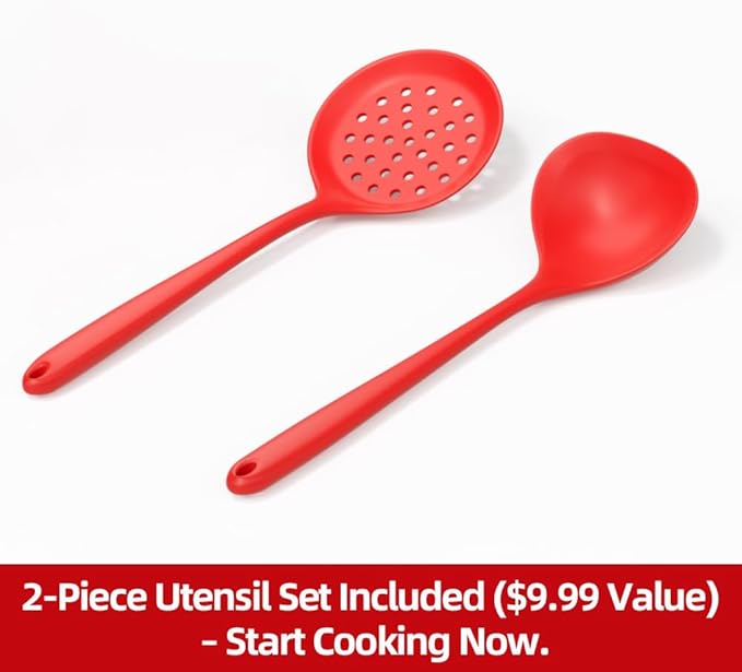 AORAN Electric Hot Pot with Divider, 1350W 8L Nonstick Smokeless Cooker for Shabu Shabu & Fondue, Multi-Function Cookware with Soup Ladle, Strainer, Includes Tongs - Easy to Clean, Black