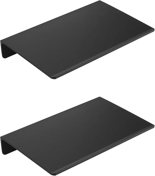 JOOM Metal Wall Floating Shelf - Metal Wall Shelf, Floating Shelf, Bathroom Shelf, Display Shelves for Storage (Black, 8 Inch)