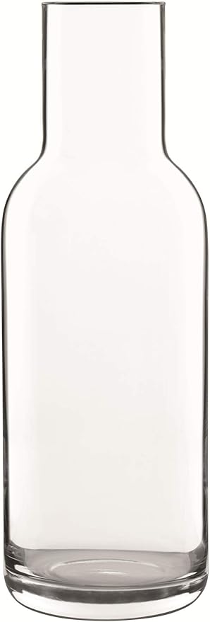 Luigi Bormioli Sublime 34 oz Carafe with Cork Stopper – Elegant Ultra Clear Glass Carafe For Wine, Water, Juice, Milk, Coffee, Iced Tea – Wide Mouth Carafe For Restaurants & Home Use – Made In Italy