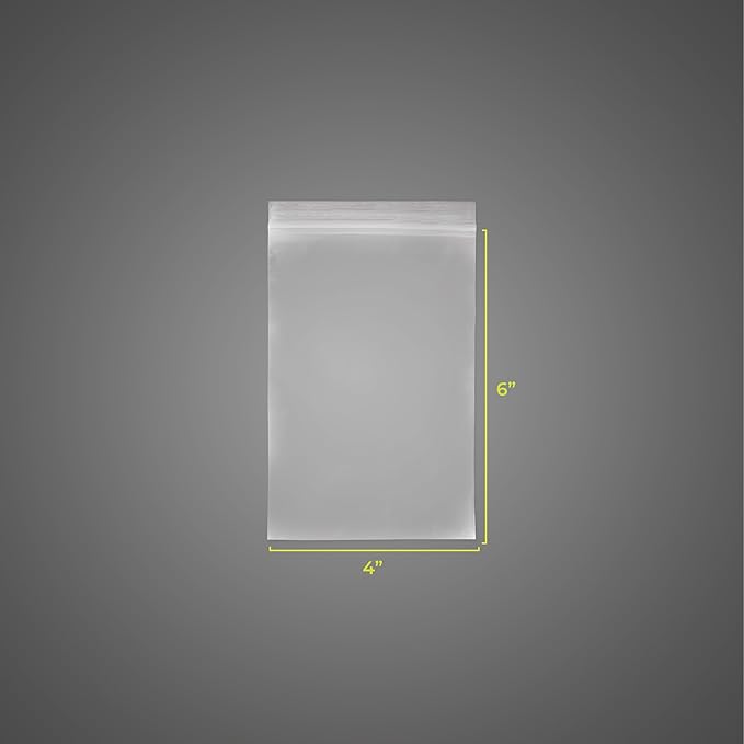 SNL | 4" X 6" - 2 MIL - 1,000 Bags | Medium | Strong | Zipper Lock Reclosable, Clear, Disposable, Plastic Bags, For Food and Storage