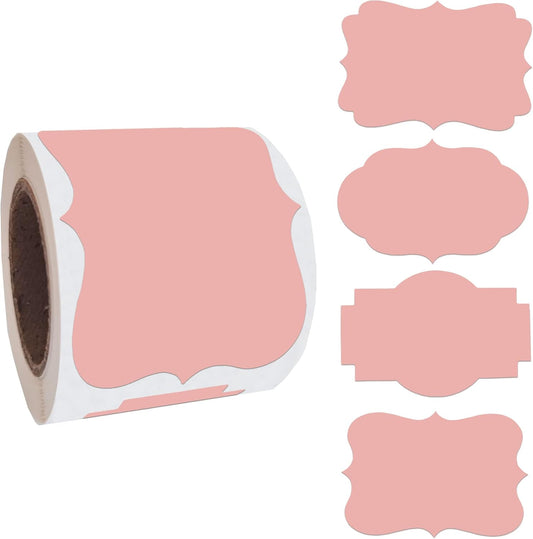 SALEMAR 2 x 3 inch Rose Gold Sticker Labels 200PCS Sticky Tag Stickers for Essential Oil, Bottles, Food, Jars, Canning, Christmas(Rose Gold)