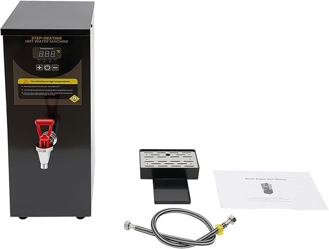 Step-Heating Commercial Hot Water Dispenser, 8L/2.11Gal Hot Water Boiler Dispenser Electric Water Pot Boiler Commercial Boiling Water Machine for Tea Coffee Shop Dessert Shop Hotel - 35L/H 2000W