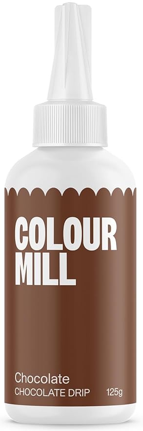 Colour Mill Chocolate Drip Easy-Melt Drizzle for Desserts, 125 Grams Chocolate