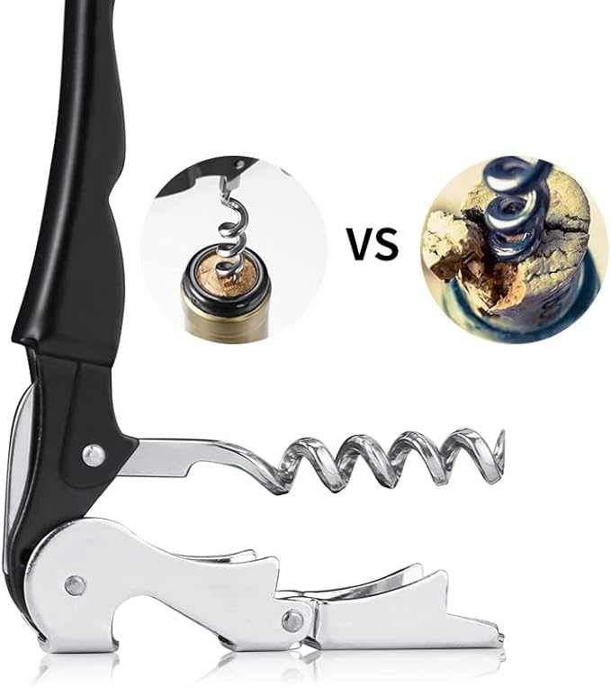 Professional Waiter Corkscrew Wine Openers Set, Heavy Duty Stainless Steel Hinges Wine Key for Restaurant Waiters, Sommelier, Bartenders