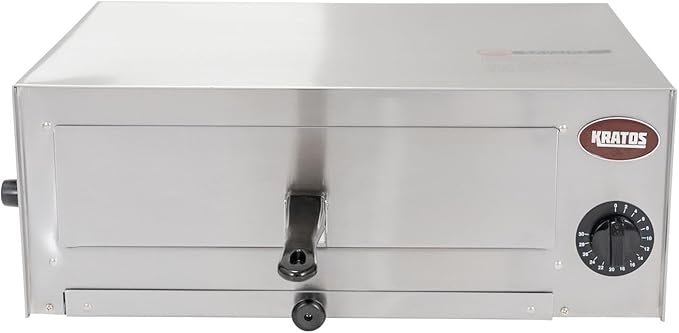 Kratos Commercial Countertop Pizza Oven, Stainless Steel Electric Pizza/Snack Oven with Timer, Fits 12" Pizzas, 120V, 1450 Watts, For Commercial and Home Use