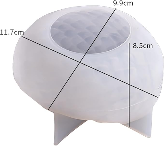 Horizontal Dragon Egg Mold Silicone Wave Spiral Candle Mold - Silicone Resin Casting Molds for Candle & Resin & Soap Craft Supplies