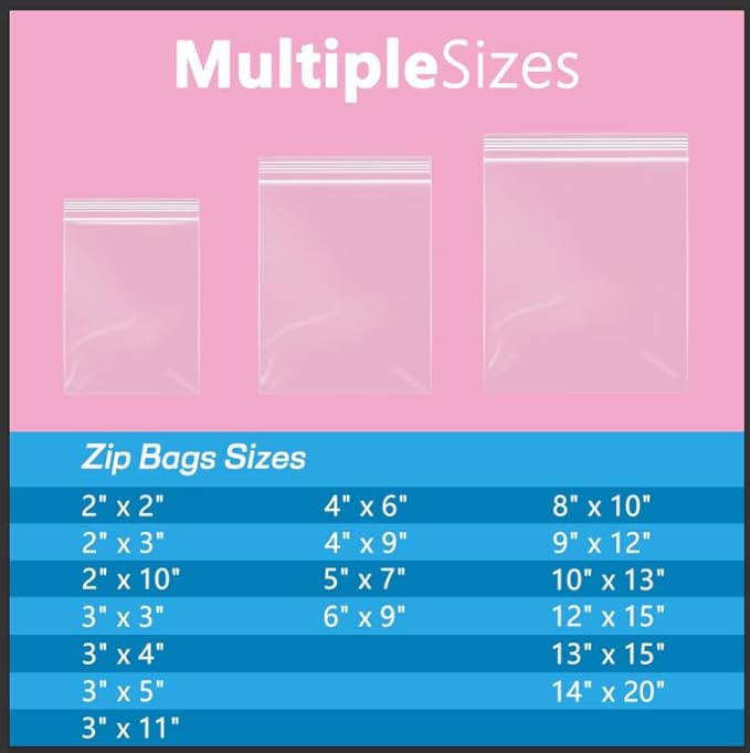 iMailer - 1000 Pcs- 4" x 6" Clear Small Zip Bag - Reclosable Zip Plastic Poly Bags 2 Mil with Resealable Lock Seal Zipper for Photo, Jewelry, Bakery, Treats, Party Favors