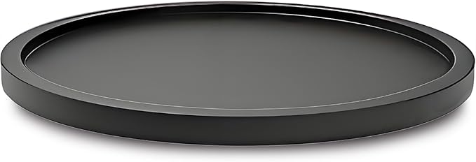 9" Black Bamboo Lazy Susan Organizer Kitchen Turntable for Cabinet Pantry Table Organization