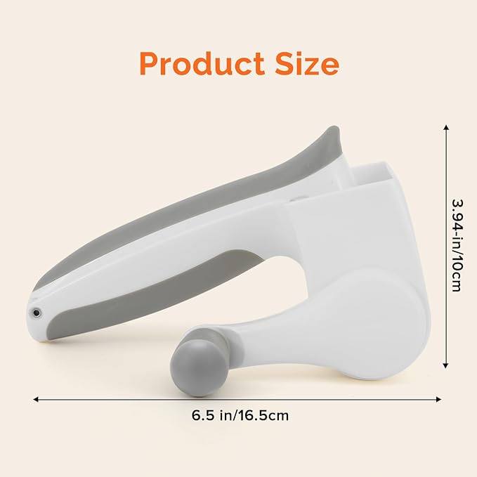 Patented Rotary Parmesan Cheese Grater, Hand Crank Cheese Shredder with Fine & Coarse Drums, Restaurant Quality, White, Stainless Steel & ABS, Dishwasher Safe