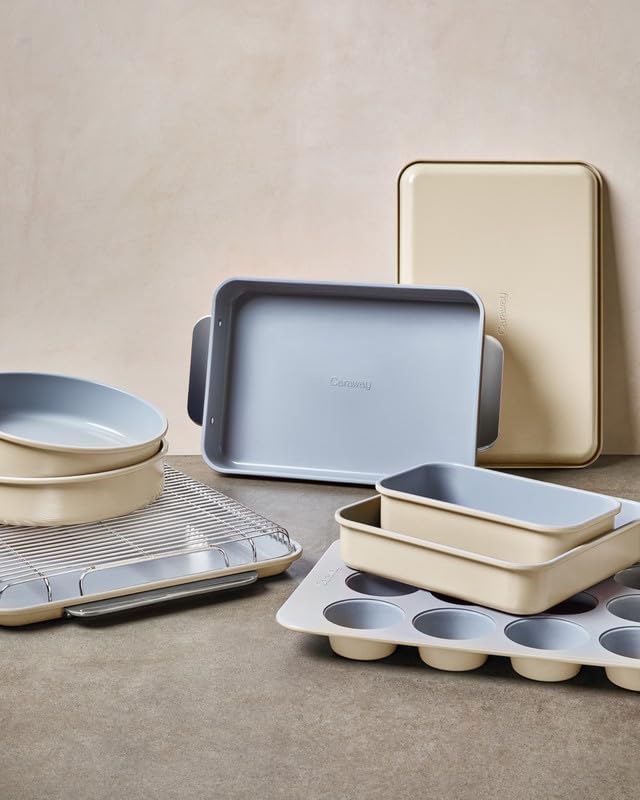 Caraway Non-Stick Ceramic 1 lb Loaf Pan - Naturally Slick Ceramic Coating - Non-Toxic, PTFE & PFOA Free - Perfect for Pound Cakes, Breads, & More - Navy