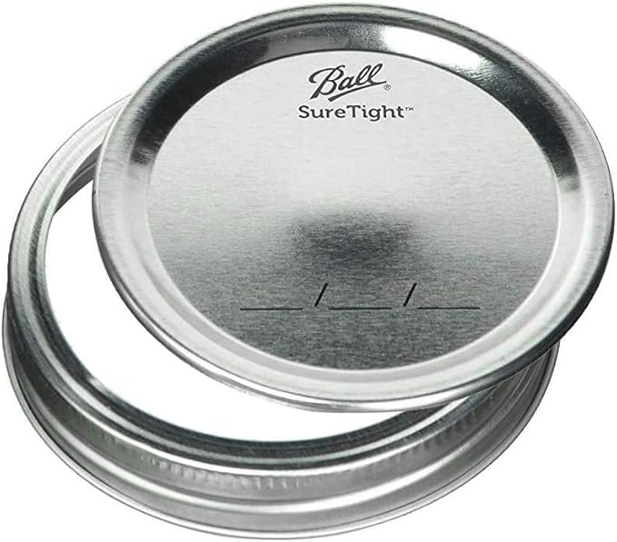 Ball Wide Mouth Glass Mason Jars with Lids and Bands, Used for Canning, Pickling, Juice, Jam, Jelly, Pint Size 16 Ounce (Pack of 4)