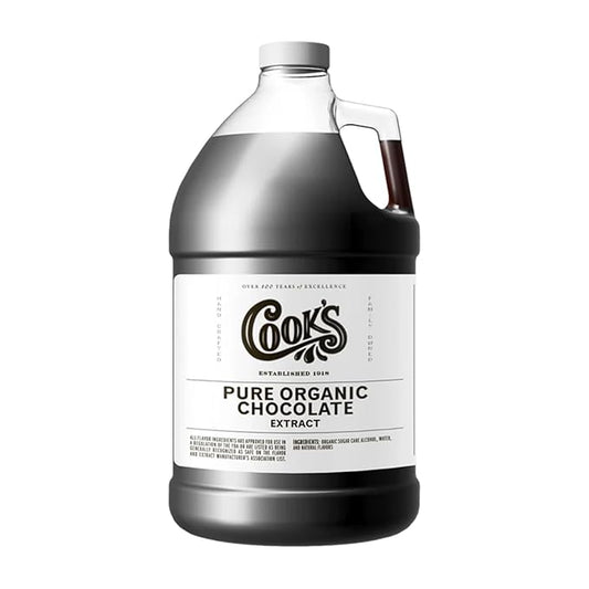 Cook's, Organic Chocolate Extract, for Beverages, Cakes, and Cookies, 128 Ounces (1 Gallon)
