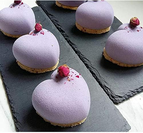 OCPO KITCHEN Mini Heart Silicone Molds for Baking Mousse Cake, Candy, Chocolate, Pastry, Truffle, Cupcake, Jelly, Cookie, Pudding, Cake Decoration Mold, 3D Heart Shape (15-Cavity)