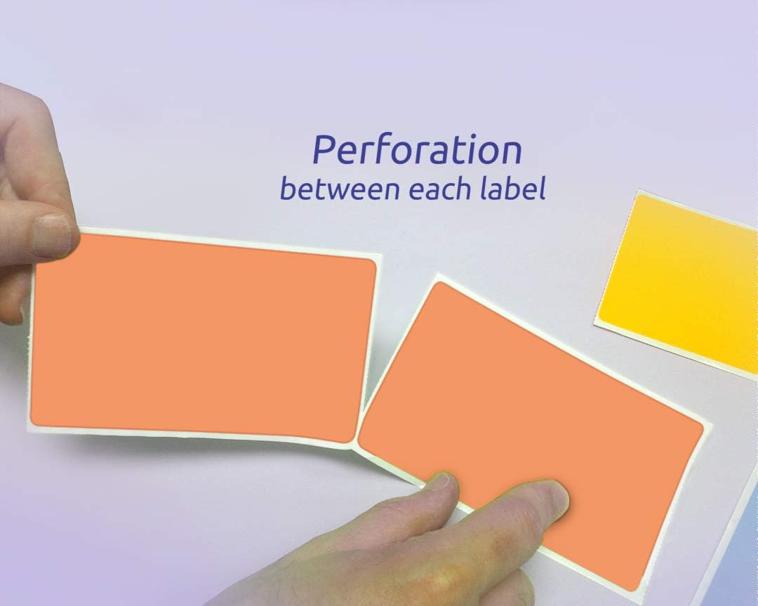 NextDayLabels 500 Rectangle Stickers (3" x 5") - Color Coding Labels Roll - Moving Labels for Boxes, Colored Inventory Stickers for Packing, Organizing, and Storage (Salmon)