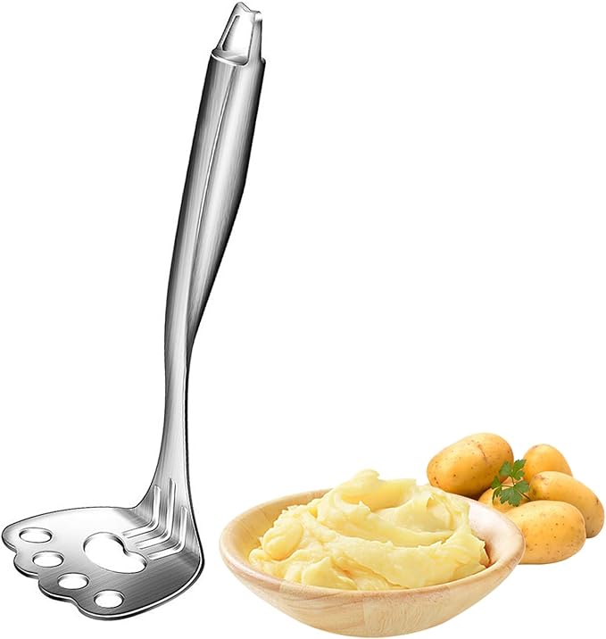 Mashed Potato Masher, Bean Smasher with Stainless Steel Handle, Heavy Duty Meat Masher Triturador de Papas para Pure, Suit for Potato, Guacamole, Fruits, Avocado, Bean and More