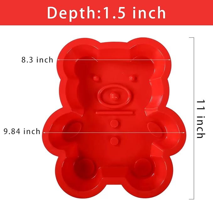 11 inch Silicone Bundt Cake Pan, Non-Stick Silicone Fluted Pans, ome Baking DIY Cake Mold for Cake, Jelly, Bread, Chocolate, Para Gelatinas (1 Pack)