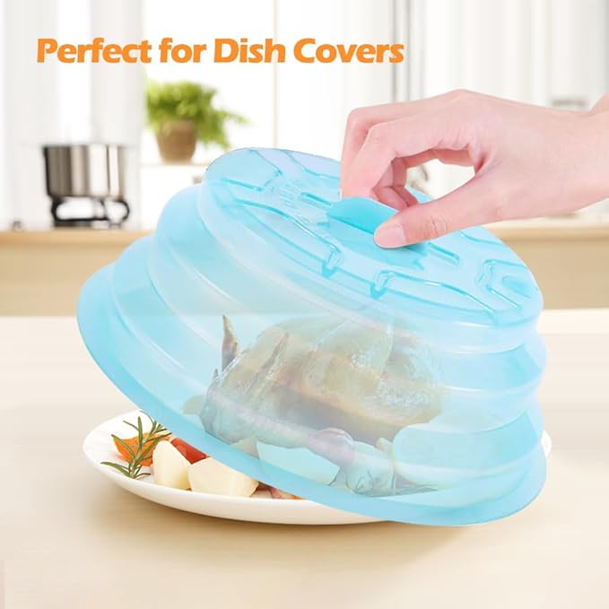 Food Cover for Microwave Oven - Bowl Covers Microwave Splatter Cover Silicone Microwave Plate Cover Dish Covers for Microwave Oven Cooking with Microwave Mat