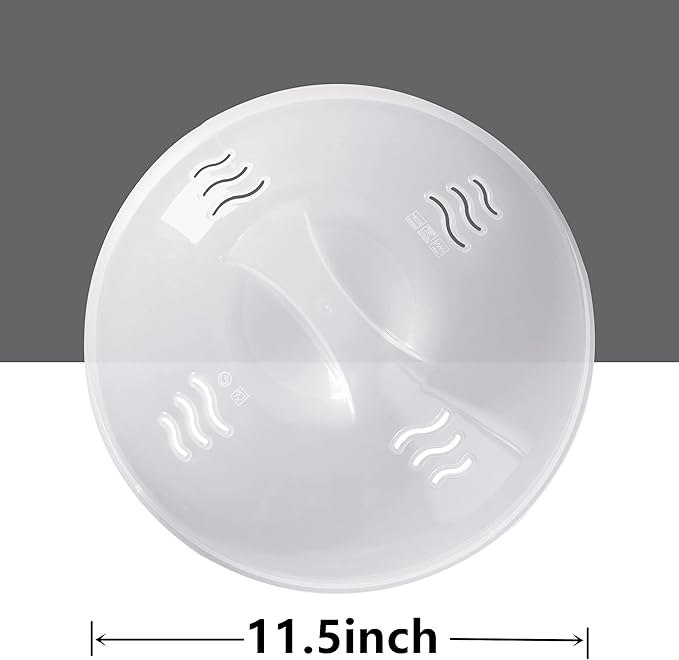 Microwave Cover for Food 2PCS Microwave Splatter Cover Large Microwave Plate Food Cover With Easy Grip Handle Anti-Splatter Lid With Enlarge Steam Vents,11.5 Inch,BPA Free & Dishwasher Safe 2-PCS