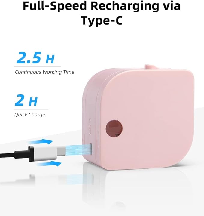 Phomemo P12 PRO Label Maker Machine with Tape, Mini Bluetooth Portable Thermal Labelmaker for Home, Office, Organizing, Kitchen, Wireless Small Label Makers with Multiple Templates, Pink