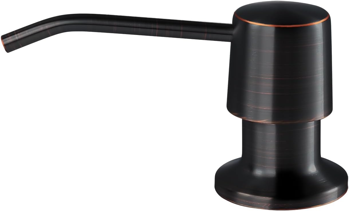 Soap Dispenser - 4” Spout and 16oz Capacity Bottle - Built in Sink Soap Dispenser for Kitchen Sink - Oil Rubbed Bronze Countertop Soap Dispenser Pump with 47" Extension