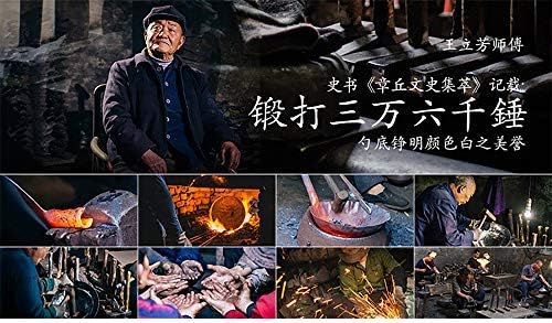 臻三环 ZhenSanHuan Chinese Hand Hammered Iron Woks and Stir Fry Pans, Non-stick, No Coating, Carbon Steel Pow (30CM, Silver-Not Seasoned)