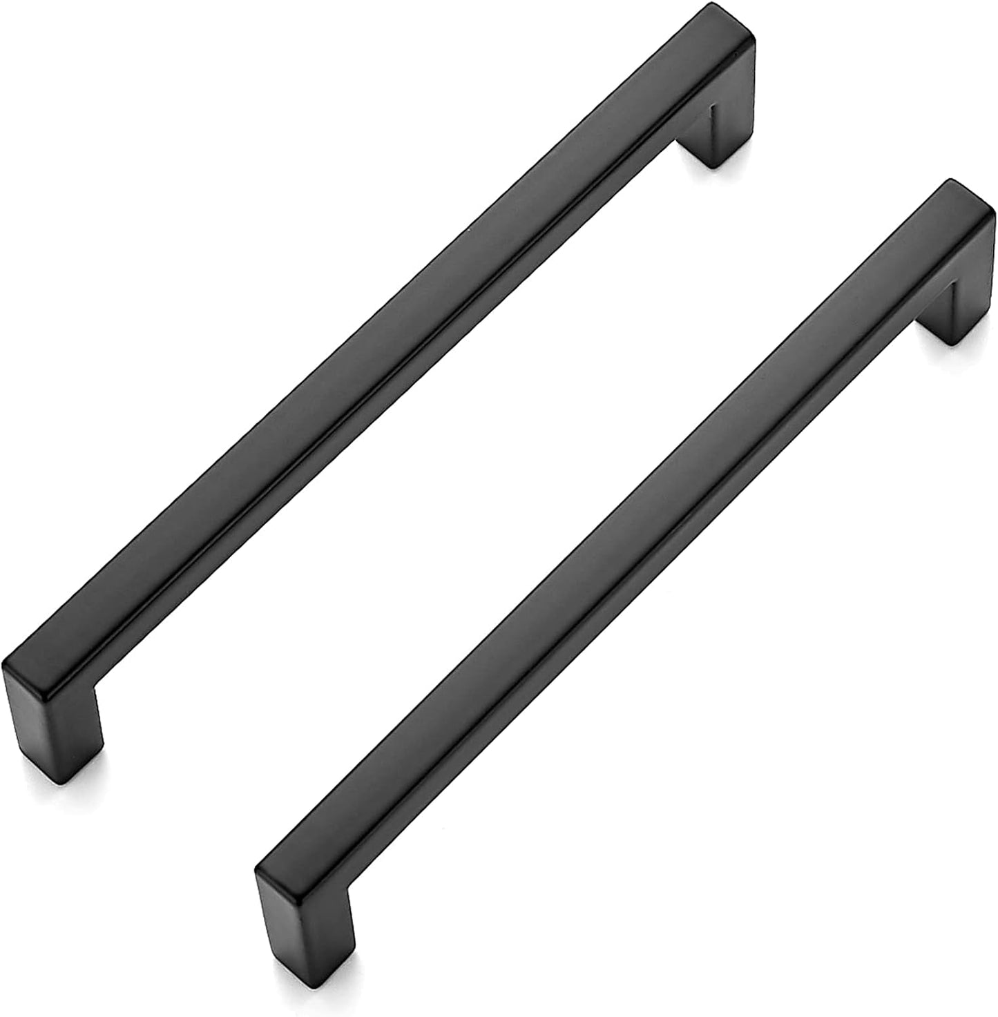 Ravinte 30 Pack Solid 5 Inch Center to Center Slim Square Bar Drawer Handles for Kitchen Cabinet Hardware Matte Black