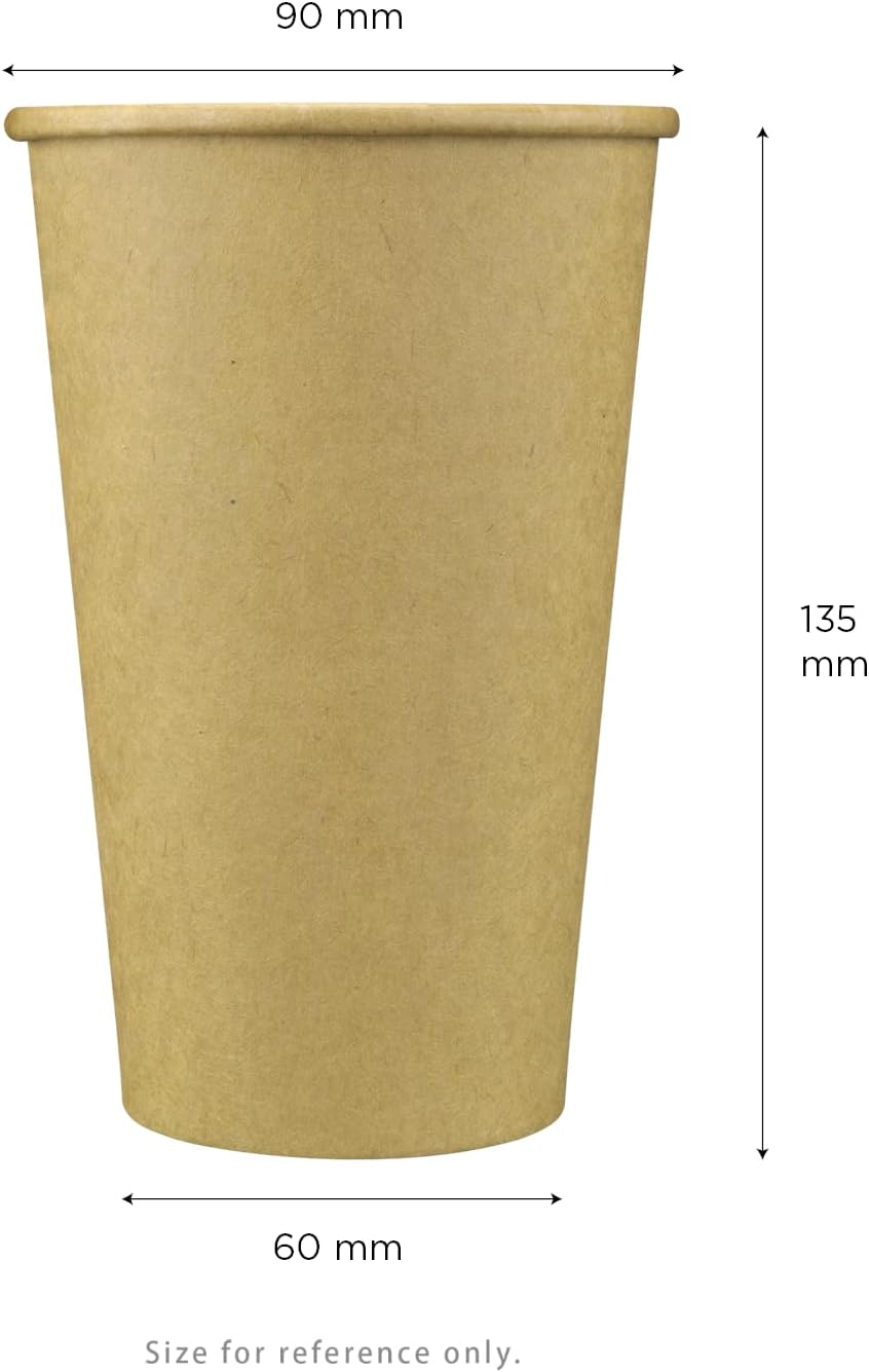 Karat 16z Kraft Paper Coffee Cups [1,000 ct] Disposable, Leak-Resistant Double Poly-Lined Hot Cups | Ideal for Cafes & Offices, 90mm