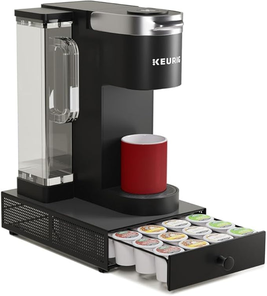 SICHEER K Cup Organization Storage Drawer Maker K Cup Holder Coffee Pod Organizer Stand Tray Counter Rack Countertop Maker Stand Capsules Compatible with Keurig Accessories Holds 24 Pods