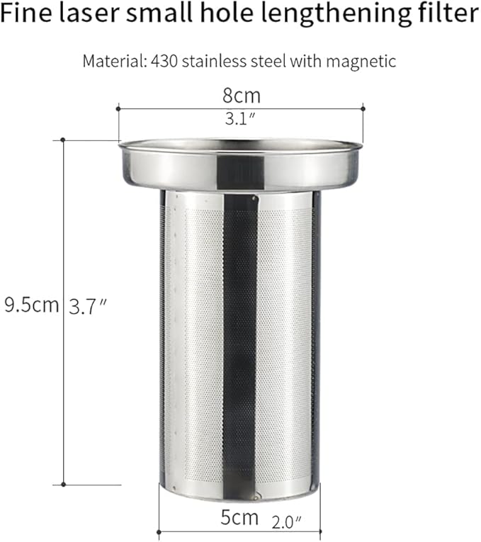 SANQIAHOME Stainless Steel Teapot with Infuser Silver 58Oz