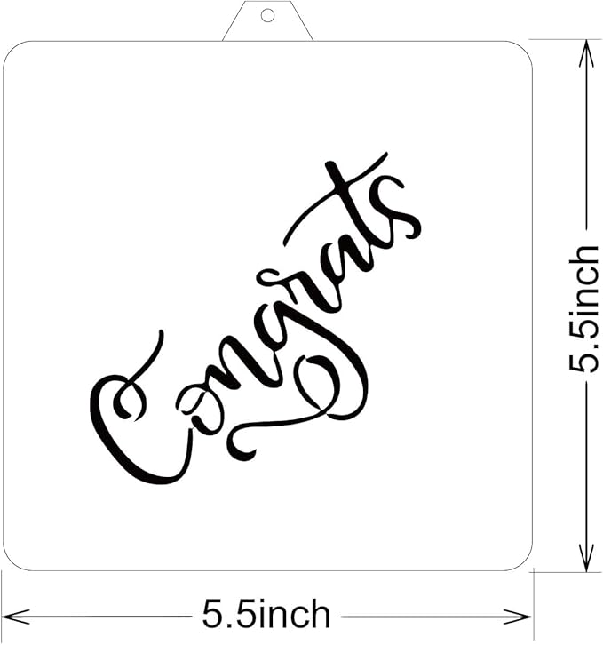 Congrats Hand Lettered Stencil and Cookie Cutter, Cookie Stencil, Cutter Stenci(Congrats)