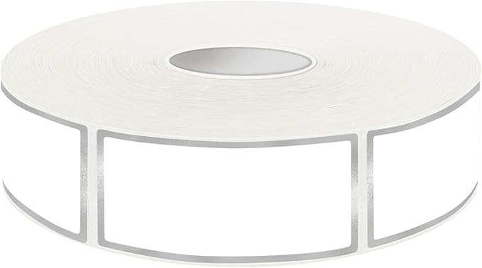 600 Silvery Border Removable Freezer Labels Water Oil Resistant with Perforation Line for Food Containers Jars Pantry Organization (Ink Quick-Dry，1” x 2”)