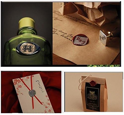 Vintage Kettle Teapot Gift Cards Sealing Art Wax Seal Stamp Rosewood Handle Decorative Wedding Invitations Gift Cards Paper Stationary Envelope Custom Logo Picture Wax Seal Sealing Stamp Set