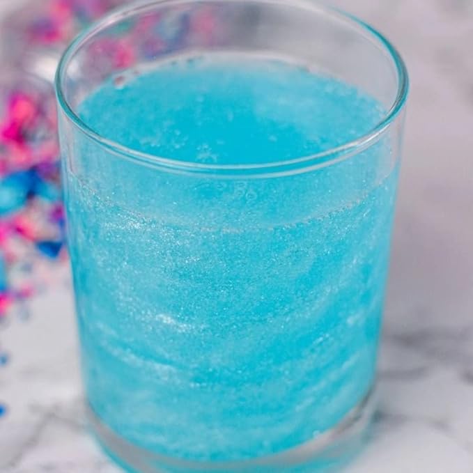 Sweets & Treats Boutique Gender Reveal Decorations Edible Glitter for Drinks, Magical Ideas, Surprise Boy or Girl Sprinkles as Drink Brew Glitter, Baby - Blue