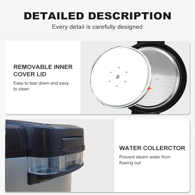 Commercial Rice Cooker & Warmer 8.17Qt/40 Cups (Cooked Rice) |Large Rice Cooker | 40 mins Fast Cook Rice Cooker for Restaurant | Auto Keep Warm |Easy Clean