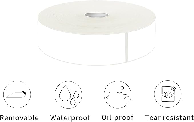 1000 Blank Removable Freezer Labels Water Oil Resistant with Perforation Line for Food Containers Jars Pantry Organization (Ink Quick-Dry，1” x 3”)
