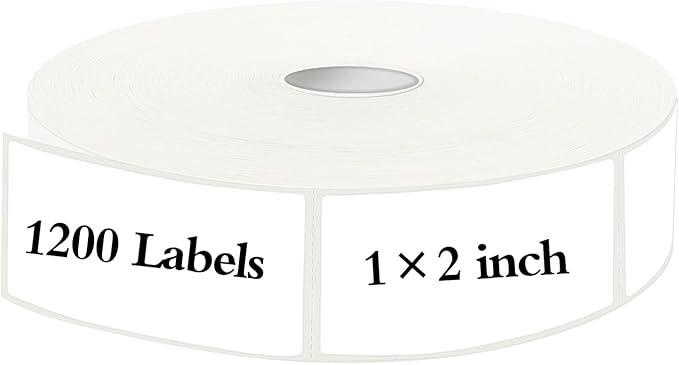 1200 Blank Removable Freezer Labels Water Oil Resistant with Perforation Line for Food Containers Jars Pantry Organization (Ink Quick-Dry，1” x 2”)