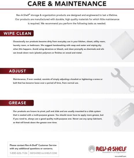 Rev-A-Shelf Dual Shelves Kidney-Shape 32" Lazy Susan Organizer for Lower Corner & Base Kitchen Cabinets, Turntable Home Storage, Wooden, 4WLS472-32-52