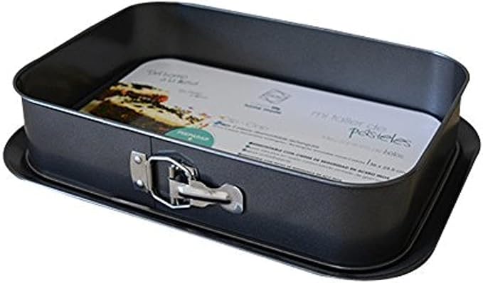 meleg otthon Springform Pan Cheesecake Pan Leakproof Cake Pan Bakeware Rectangle Nonstick Removable Bottom Black 10.6"D x 15.4"W x 3"H