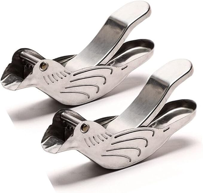 New Acrylic Manual Lemon Slice Squeezer, Portable Transparent Fruit Juicer, Elegance Bird Shape, Hand Juicer for Orange Lemon Lime Pomegranate (4Pcs) (2Pack)