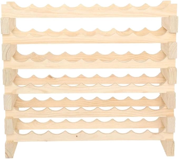 54 Bottle Wine Rack Dark Stain