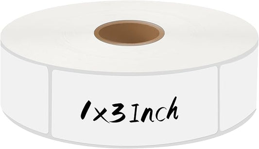 1000Pcs Removable Freezer Labels,1 x 3 Inch Blank Food Labels for Food Containers Jars Waterproof Oil Freezer Tape to Write On Easy Clean No Residue