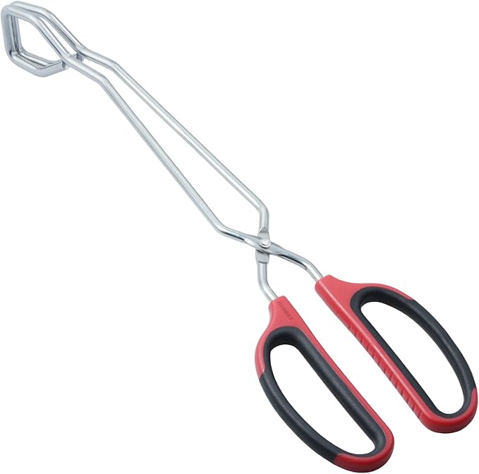 13-Inch Stainless Steel Scissor Tongs with Comfort-Grip Handle