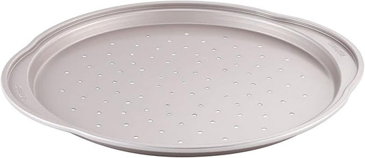 CHEFMADE Pizza pan, 14 Inch with Holes Non-Stick Pizza Crisper Pan Bakeware for Oven Baking (Champagne Gold)