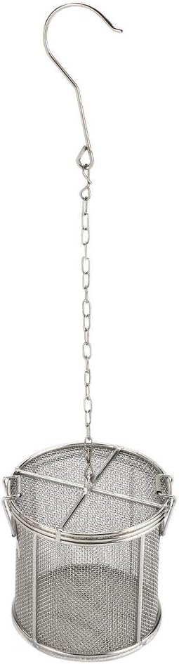 AUNMAS Tea Infuser for Loose Leaf Tea, Stainless Steel Tea Strainer Soup Seasonings Seperation Basket Filter with Chain(2#)