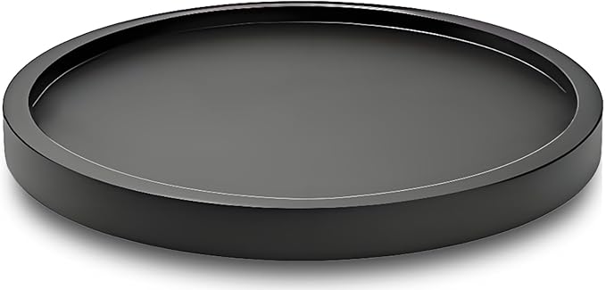 9" Black Bamboo Lazy Susan Organizer Kitchen Turntable for Cabinet Pantry Table Organization